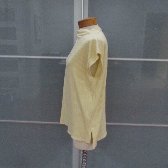 Eileen Fisher Mock Neck Cap Sleeve Ribbed Tunic - Picture 2 of 5